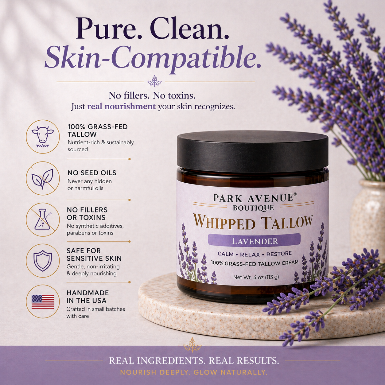 Whipped Tallow Cream - Lavender
