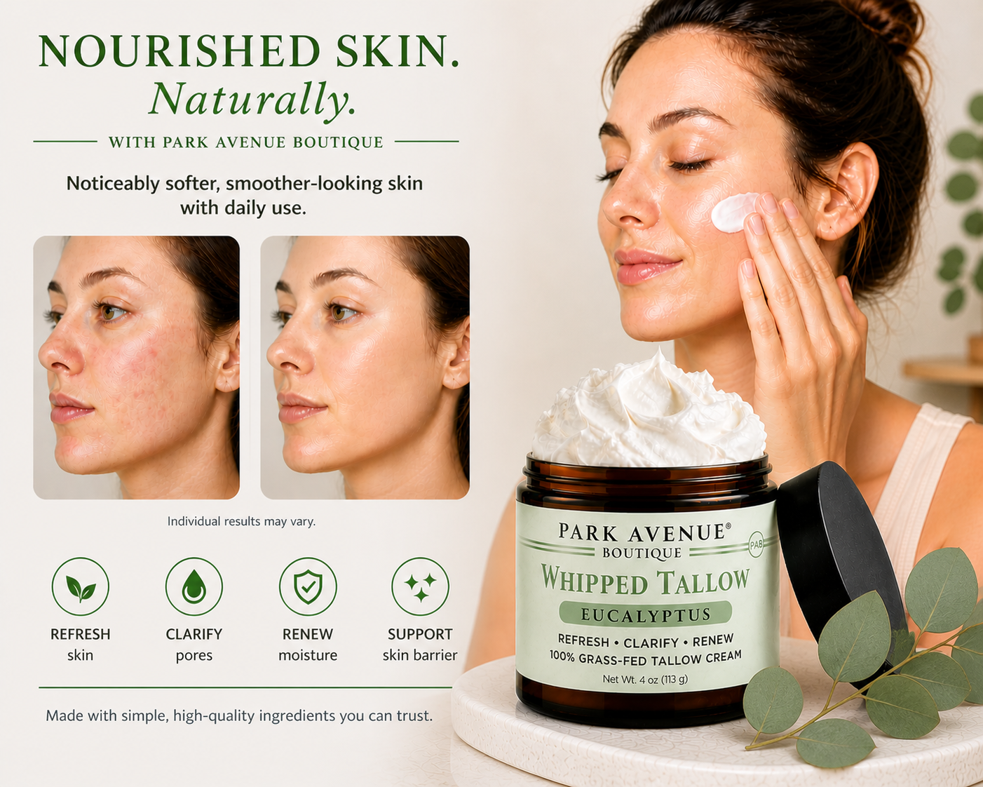 Whipped Tallow Cream - Eucalyptus