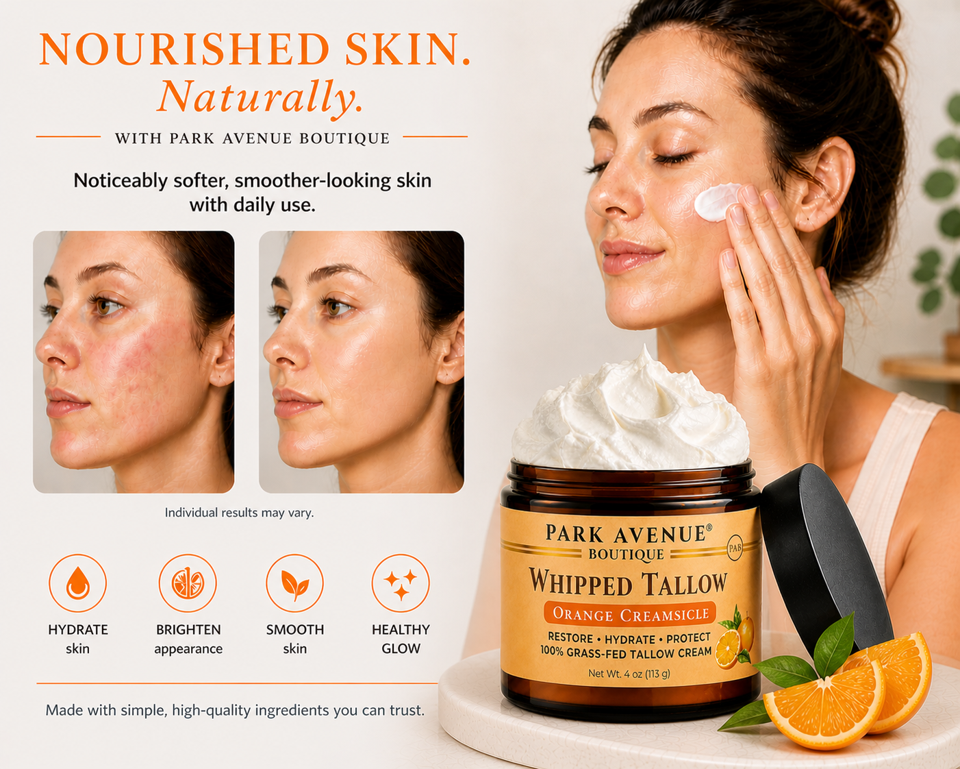 Whipped Tallow Cream - Orange Creamsicle