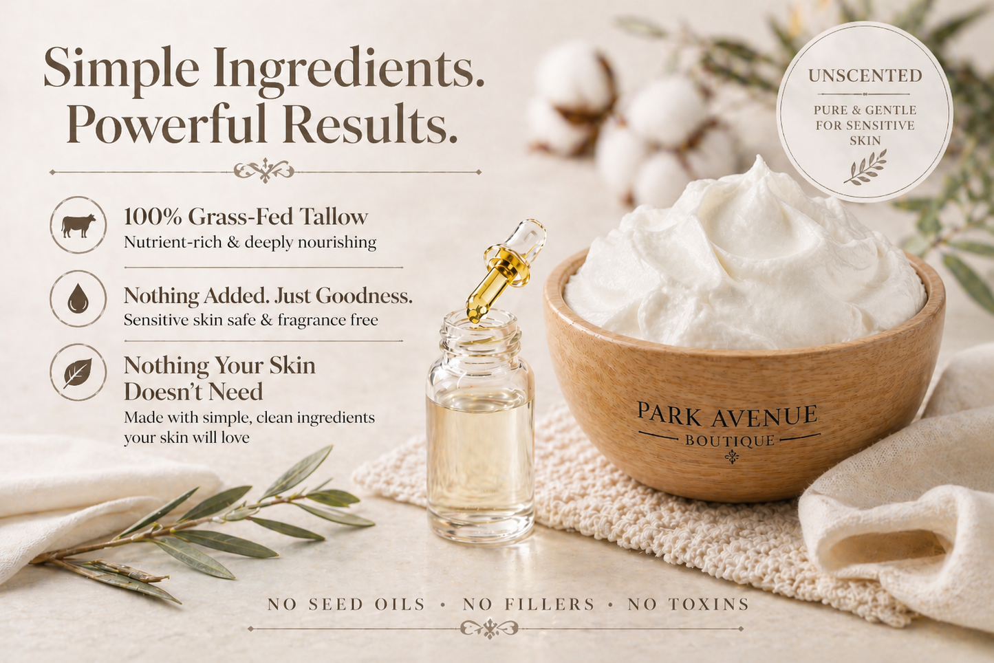 Whipped Tallow Cream - Unscented
