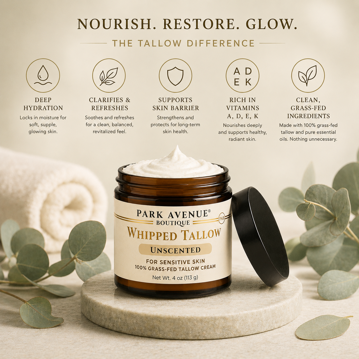 Whipped Tallow Cream - Unscented