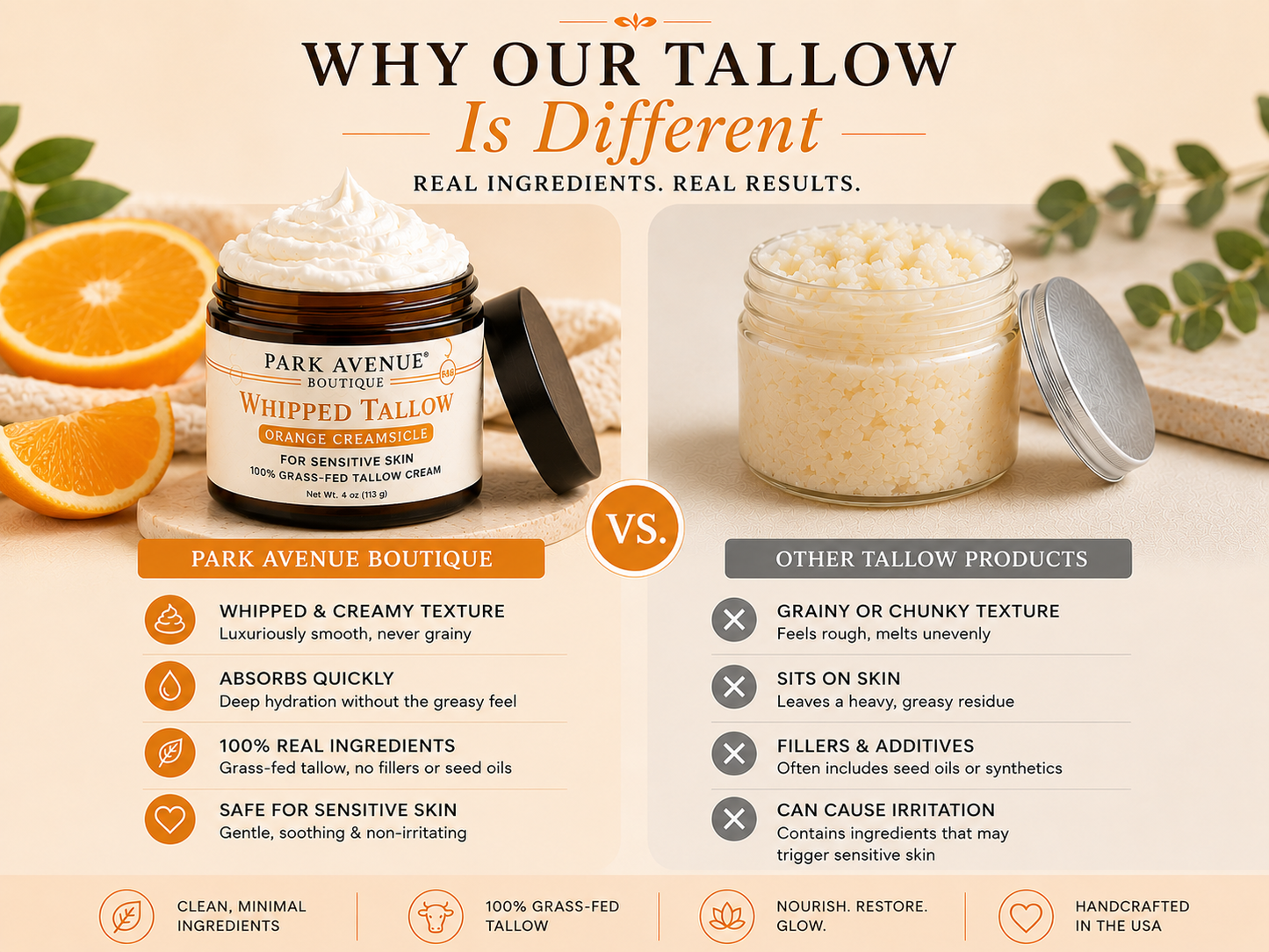 Whipped Tallow Cream - Orange Creamsicle