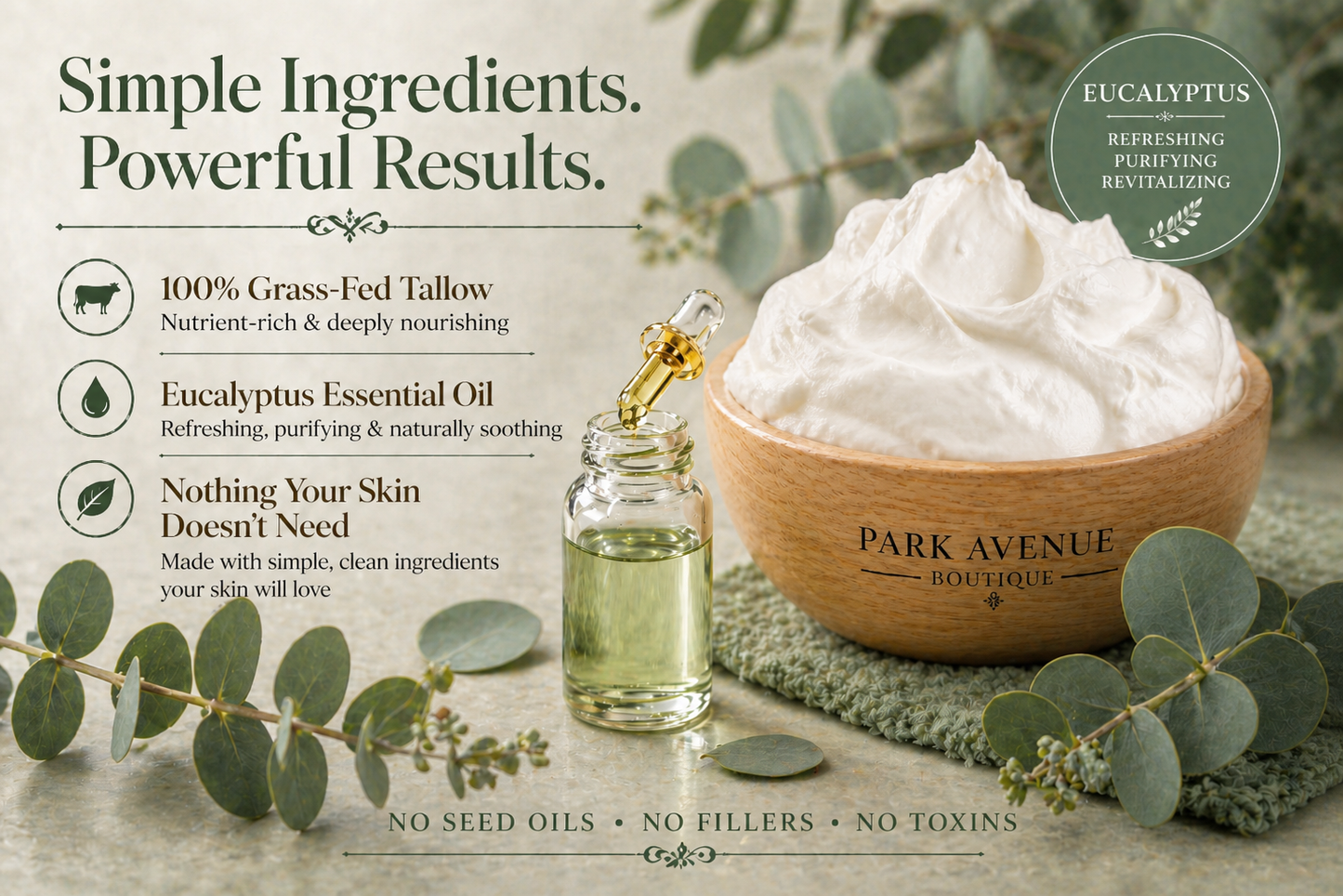 Whipped Tallow Cream - Eucalyptus